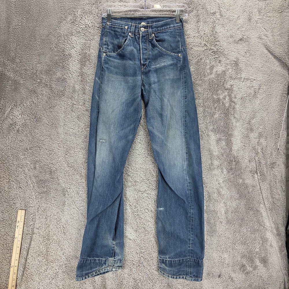 Vintage Levis Engineered Jeans Mens 26x32 Blue Twisted Medium Wash Button Fly